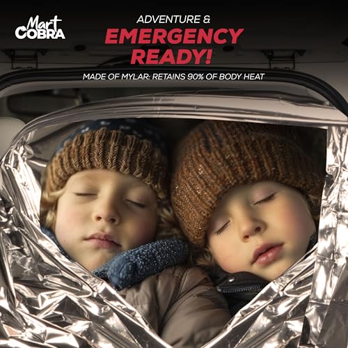 Emergency Blanket Mylar Thermal Space Survival Gear & Supplies 25 (25 Count)