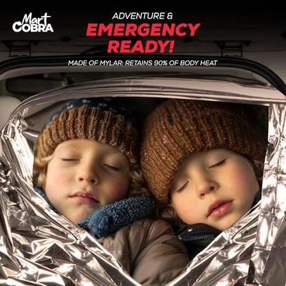 Emergency Blanket Mylar Thermal Space Survival Gear & Supplies 100 (100 Count)