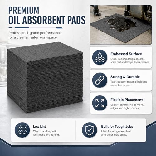 Oil Absorbent Pad for Spill (1000 Count)