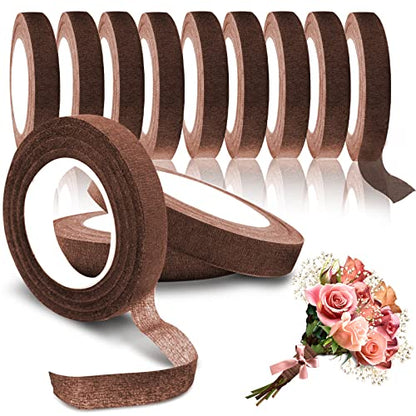 12 Rolls 1 2 Inch 30 Yard Floral Tapes for Bouquet Stem Wrapping (12 Count)