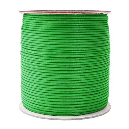 2mm 109 Yards Green Cotton Waxed Cord for Jewelry Making Bracelet Cord Waxed String (327 Foot)