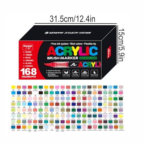 Acrylic Paint Markers (168 Count)