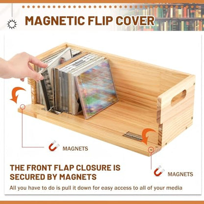 2 Set Wooden CD Storage Box (2 Count)