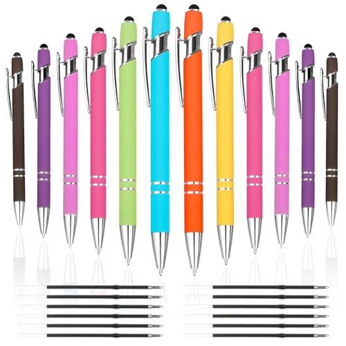 12 PCS 2 in 1 Stylus Ballpoint Pen with Stylus Tip (24 Count)
