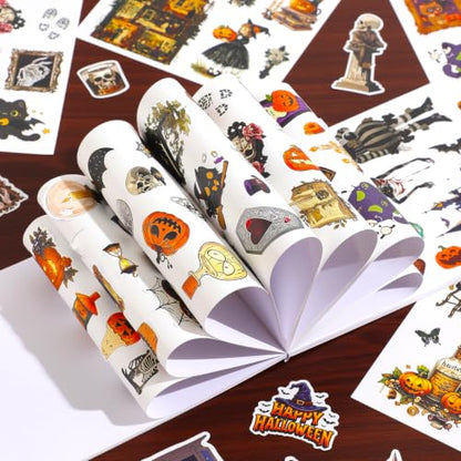 400+ Pcs Vintage Gothic Halloween Sticker Book