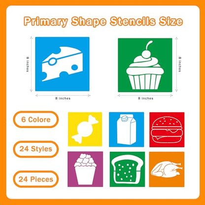 24 Pieces Stencils (24 Count)
