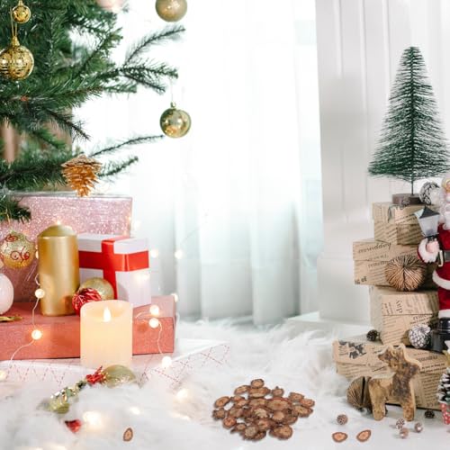 Wood Slices Small Unfinished Wood Natural Tree Bark Irregular Log Slices for Crafts Arts Table Centerpieces Decoration