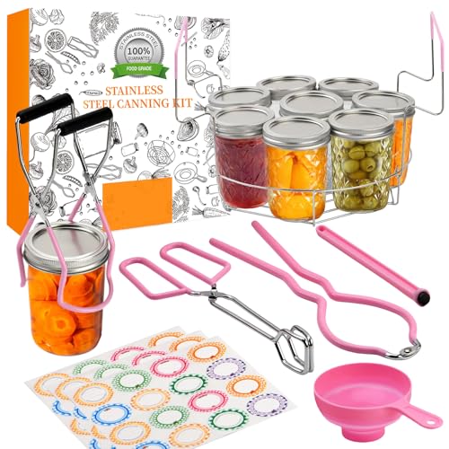 Canning Supplies Starter Kit with Stainless Steel Canning Rack and Accessories Tools