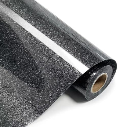 Black Glitter HTV Heat Transfer Vinyl Rolls