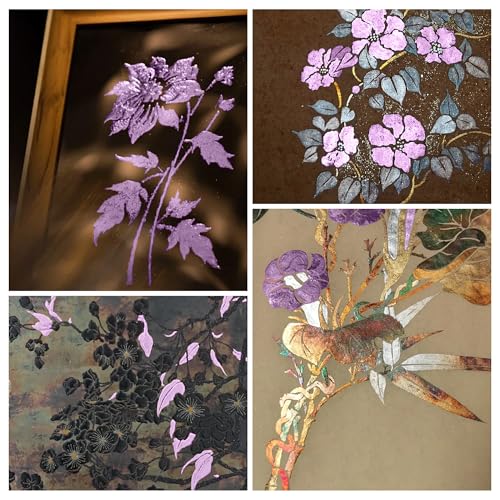 Gold Leaf Sheets for Art 100 PCS Light Purple Foil