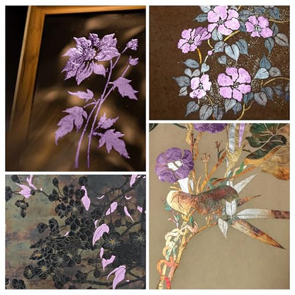 Gold Leaf Sheets for Art 100 PCS Light Purple Foil