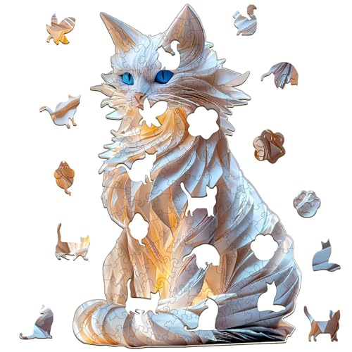 White Cat Wooden Puzzles for Adults (215 Count)