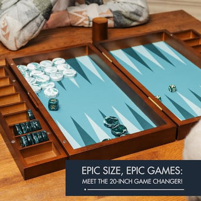 20 Inch Large Backgammon Sets for Adults