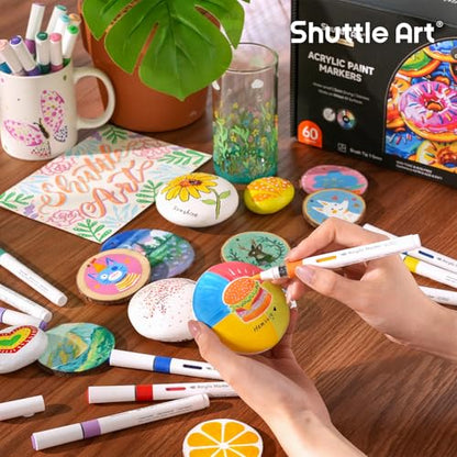 Automatic Ink Control Acrylic Paint Markers (60 Count)