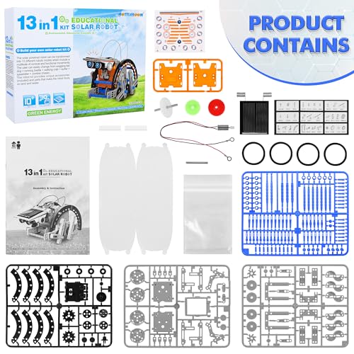 STEM 13-in-1 Education Solar Power Robots Toys for Boys Age 8-12 (13 Count)