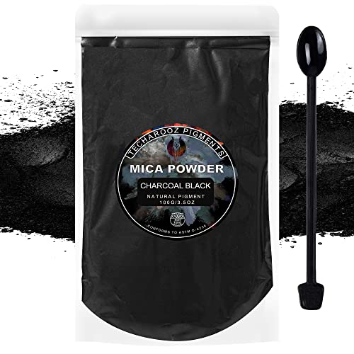 Charcoal Black Mica Powder for Epoxy Resin 100g (3.5 Ounce)