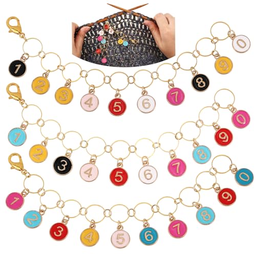 Crochet Stitch Markers Row Counters Chains for Knitting