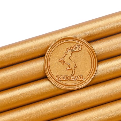 Amber Gold Wax Seal Sticks for Standard Size Hot Melting Glue Gun (12 Count)