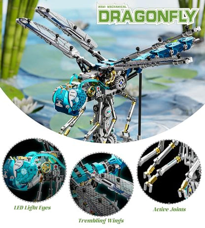 Mechanical Dragonfly Building Blocks for Adults