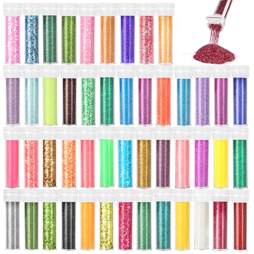 Glitter 48 Colors Fine Glitters for Resin (20 Ounce)