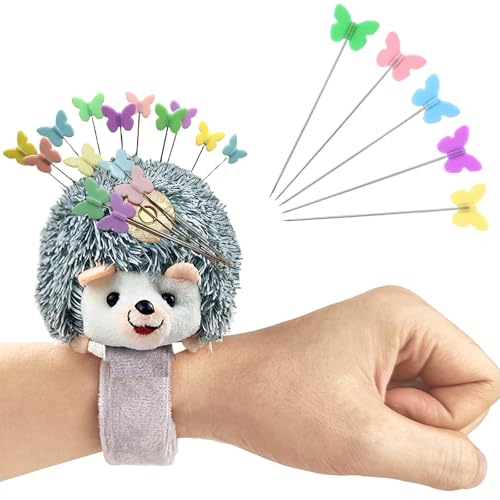 Cute Hedgehog Wrist Pin Cushion for Sewing with Magnetic