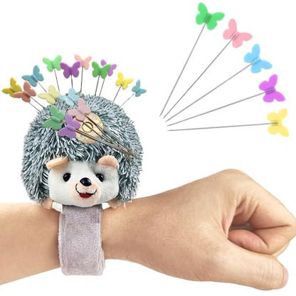 Cute Hedgehog Wrist Pin Cushion for Sewing with Magnetic