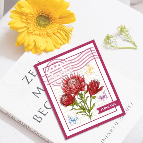 Protea Cynaroides Stamps & Dies & Layering Coloring Stencil Set