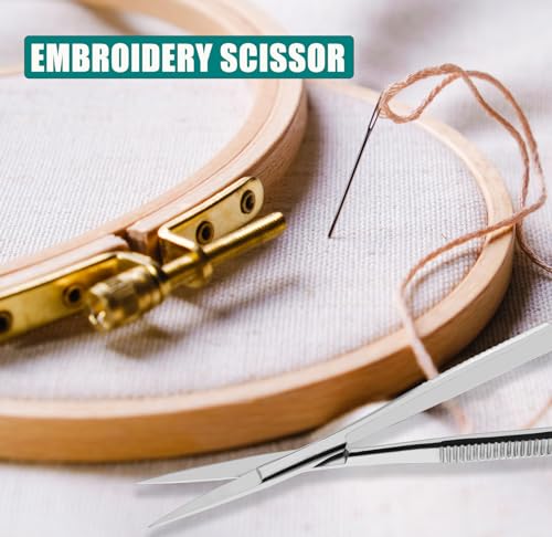 Cross Edge Spring Scissors 5 Inch straight Stainless Steel Precision Eyebrow & Eyelash Shaping & Trimming Scissor