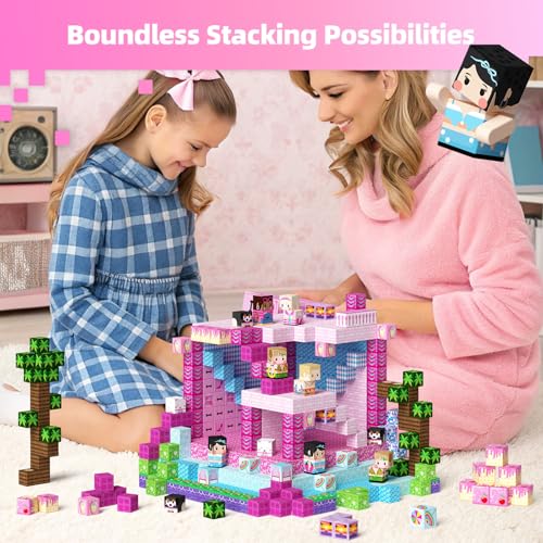 100PCS Magnetic Blocks Princess Building Toys for Girls 3+ (100 Count)