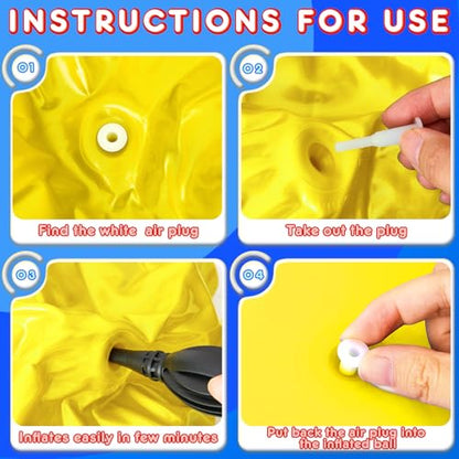3 Pcs 31 Inch Bouncing Ball with Handle (3 Count)