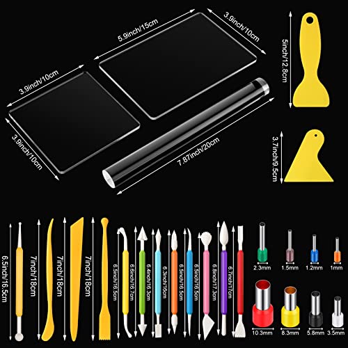 57 Pcs Clay Sculpting Tools Kits Polymer Clay Tools DIY Set with Roller