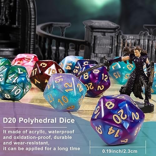 100pcs Dual Color D20 Dice Set (100 Count)