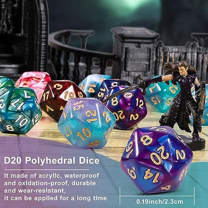 100pcs Dual Color D20 Dice Set (100 Count)