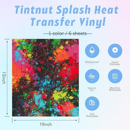 Multicolor Splash Heat Transfer Vinyl