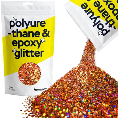 Resin Glitter Bronze Brown Holographic 100g Extra Chunky (3.5 Ounce)