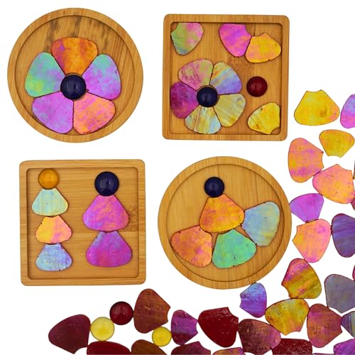 Iridescent Flower Mosaic Tiles