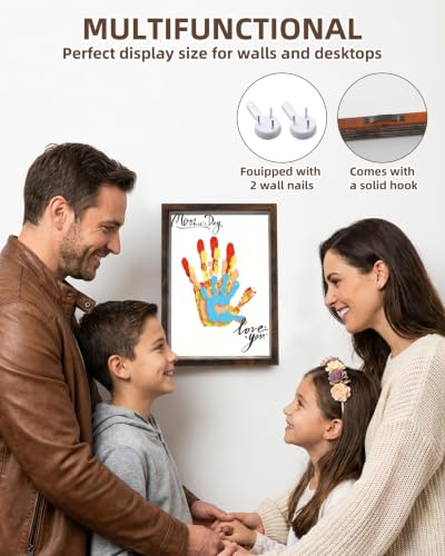 11Pcs Family Handprint Kit DIY Hand and Footprint Casting Kit with Keepsake Photo Frame