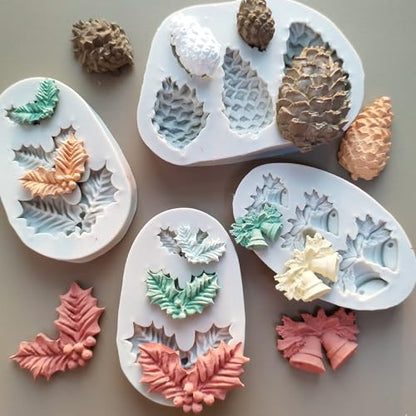 4PCS Christmas Fondant Molds (4 Count)
