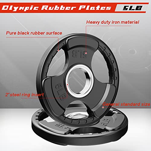 Olympic Rubber Grip Weight Plates (16 Count)