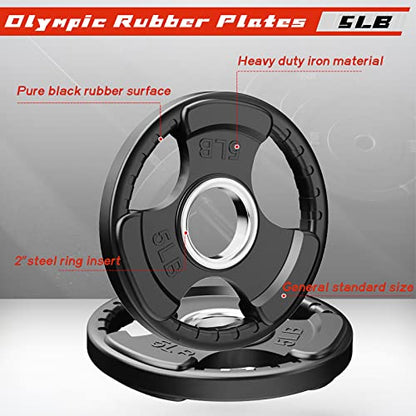 Olympic Rubber Grip Weight Plates (8 Count)