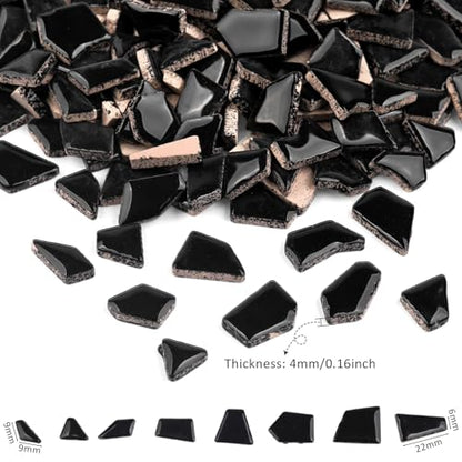 Black Ceramic Mosaic Tiles