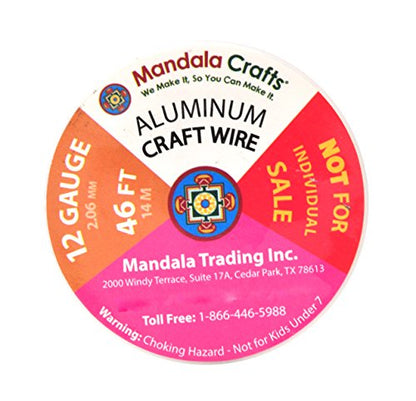 12 Gauge Silver Tone Combo Anodized Aluminum Craft Wire (276 Foot)