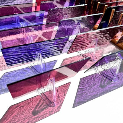 24 Sheets Shades of Purple Stained Glass Sheets (24 Count)