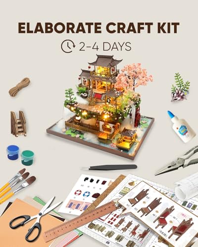 DIY Miniature House Kit Dollhouse Kit for Adults Chinese Wonderland