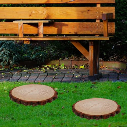 Wooden Garden Stepping Stones Outdoor for Walkway Decorative Wood Pathway Stones for DIY Garden Projects and Pathmaker