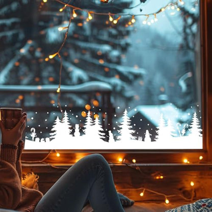Christmas Window Stencils for Glass 53.1" Window Snow Spray Stencils