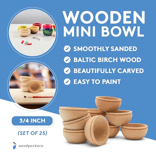 Wood Miniature Bowl (25 Count)