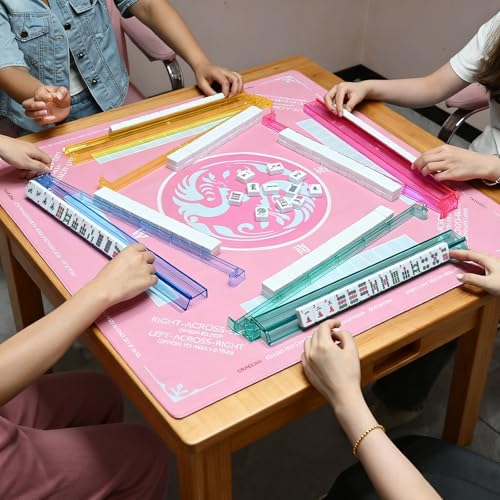 Mahjong Racks with Pushers Set of 4 Colors