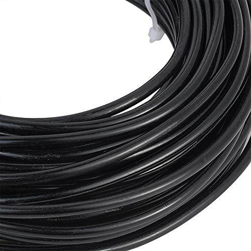 52 Feet 4mm Black Aluminum Wire Bendable Metal Craft Wire for Beading Sculpting Jewelry Making (52 Foot)