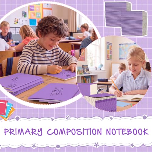100 Pack A5 Composition Notebooks Bulk 5"x8" Notebooks Purple